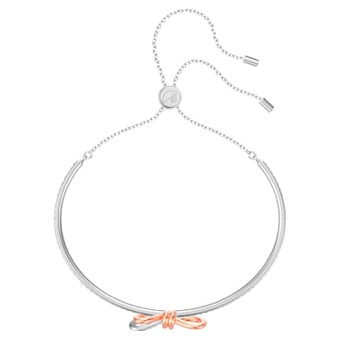 Pevný náramek Lifelong Bow, Mašlička, Bílý, Povrchová úprava použitím směsi kovů - Swarovski, 5447079