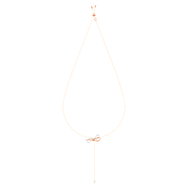 Lifelong Bow ネックレス, リボン, ホワイト, ミックスメタル仕上げ - Swarovski, 5447082