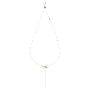 Lifelong Bow ネックレス, リボン, ホワイト, ミックスメタル仕上げ - Swarovski, 5447082