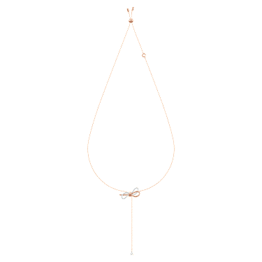Lifelong Bow 項鏈, 蝴蝶結, 白色, 多種金屬潤飾| Swarovski