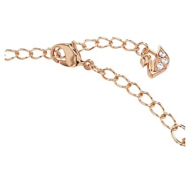 Una Armband, Rundschliff, Ovale Form, Weiß, 18K Roségoldbeschichtet - Swarovski, 5472382