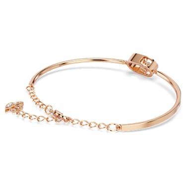 Una Armband, Rundschliff, Ovale Form, Weiß, Roségold-Legierungsschicht - Swarovski, 5472382