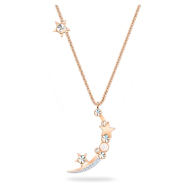 Swarovski star and moon outlet necklace