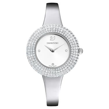Crystal Rose 腕表, 瑞士制造, 金属手链, 银色, 不锈钢 - Swarovski, 5483853
