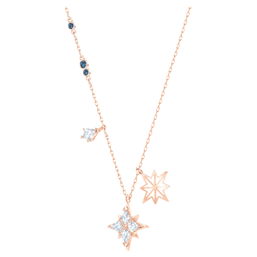 Symbolica pendant, Star, White, Rose gold-tone plated - Swarovski, 5494352