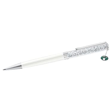 Stylo à bille Crystalline New Giant, blanc, Métal chromé - Swarovski, 5503794