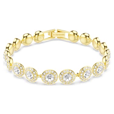 Brățară Una Angelic, Tăietură rotundă, Pavé, Medie, Alb, Finisaj din aur de 18k - Swarovski, 5505469