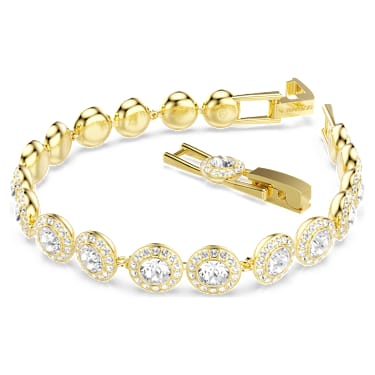 Una Angelic ブレスレット, ラウンドカット, パヴェ, 中, ホワイト, ゴールドトーン・プレーティング - Swarovski, 5505469