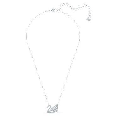 Dancing Swan ネックレス, スワン, ホワイト, ロジウム・プレーティング - Swarovski, 5514421