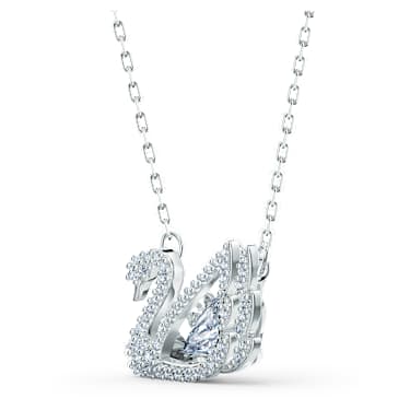 Dancing Swan ネックレス, スワン, ホワイト, ロジウム・プレーティング - Swarovski, 5514421