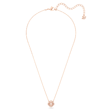 Una 네크리스, 클로버, 핑크, 로즈골드 톤 플래팅 - Swarovski, 5514488