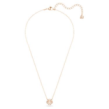 Una necklace, Clover, Pink, Rose gold-tone plated