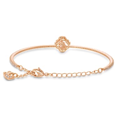 Bracelet-jonc Una, Trèfle à quatre feuilles, Rose, Placage de ton or rosé - Swarovski, 5516476