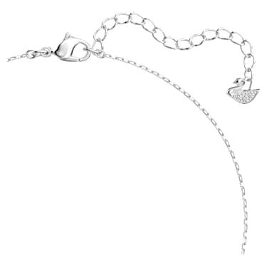 Colier Mesmera Attract, Inimă, Alb, Placat cu rodiu - Swarovski, 5517117