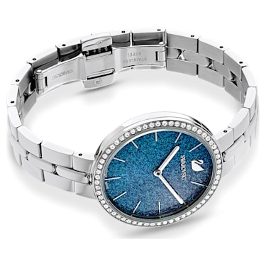 Montre Cosmopolitan, Fabriqué en Suisse, Bracelet en métal, Bleues, Acier inoxydable - Swarovski, 5517790