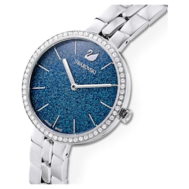 Cosmopolitan watch, Swiss Made, Metal bracelet, Blue, Stainless steel - Swarovski, 5517790
