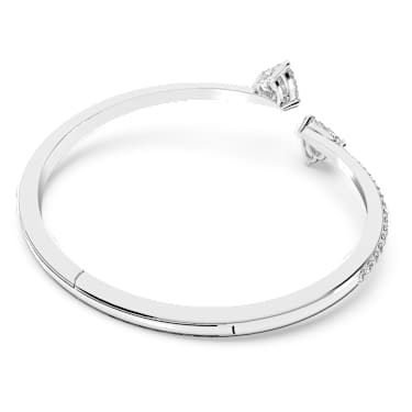 Mesmera Attract 뱅글, 하트, 화이트, 로듐 플래팅 - Swarovski, 5518814