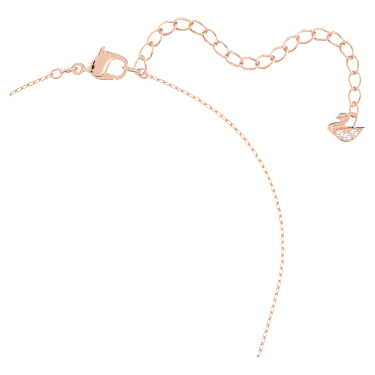 Colier Hyperbola, Infinit și inimă, Alb, Finisaj metalic mixt - Swarovski, 5518865