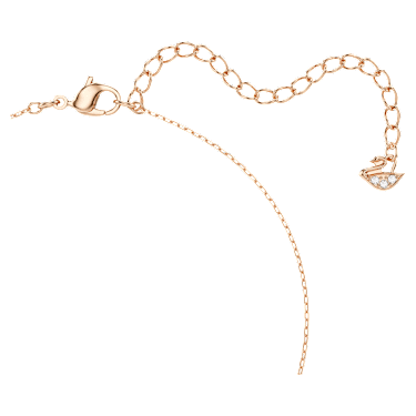 Colar Hyperbola, Infinito e coração, Branco, Acabamento de combinação de metais - Swarovski, 5518865