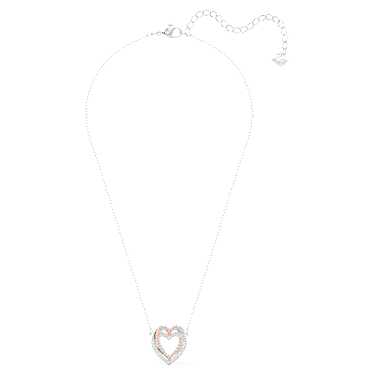 Collier Hyperbola, Cœur, Blanc, Finition mix de métal - Swarovski, 5518868