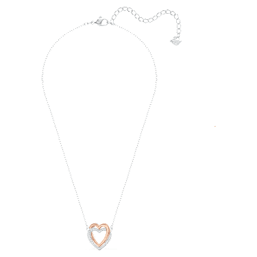 Collier Hyperbola, Cœur, Blanc, Finition mix de métal - Swarovski, 5518868