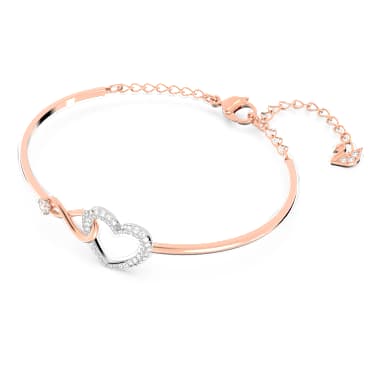 Swarovski Infinity กำไล, อินฟินิตี้และหัวใจ, ขาว, เคลือบโลหะหลากชนิด - Swarovski, 5518869