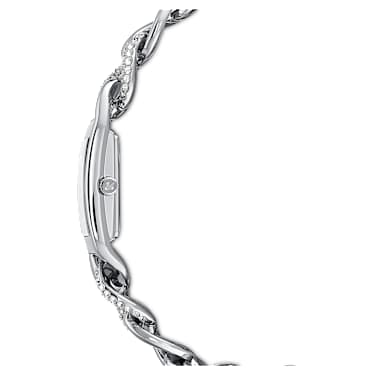 Cocktail horloge, Swiss Made, Pavé, Metalen armband, Zilverkleurig, Roestvrij staal - Swarovski, 5519330