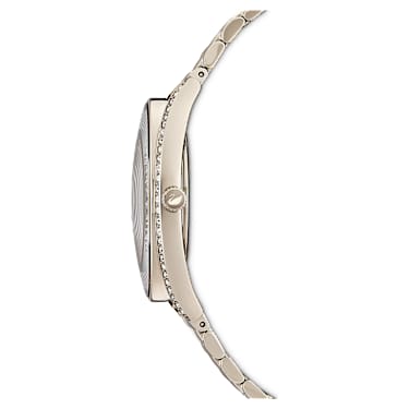 Montre Crystalline Aura, Fabriqué en Suisse, Bracelet en métal, Ton doré, Finition champagne doré - Swarovski, 5519456