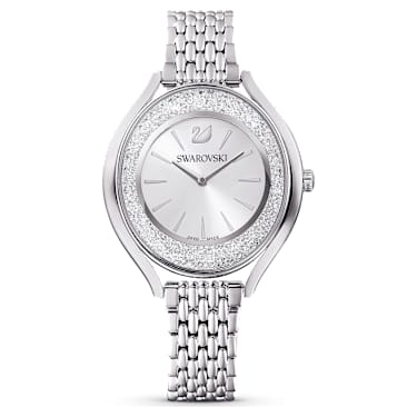 Crystalline Aura 워치, 스위스 메이드, 메탈 브레이슬릿, 실버 톤, 스테인리스 스틸 - Swarovski, 5519462