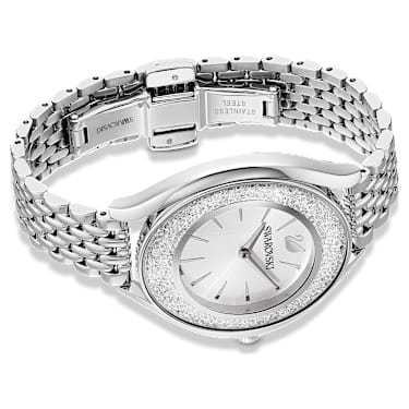 Crystalline Aura 워치, 스위스 메이드, 메탈 브레이슬릿, 실버 톤, 스테인리스 스틸 - Swarovski, 5519462