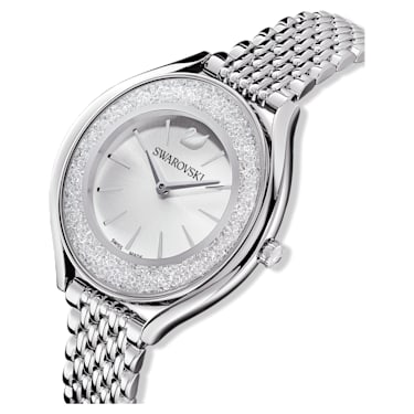 Crystalline Aura watch, Swiss Made, Metal bracelet, Silver tone, Stainless steel - Swarovski, 5519462