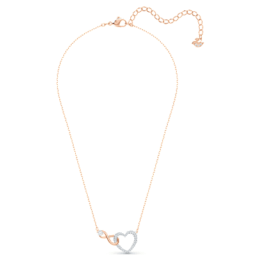 Hyperbola set, Oneindigheidssymbool en hart, Wit, Gemengde metaalafwerking - Swarovski, 5521040