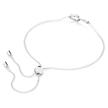 Bracelet Hyperbola, Infini et cœur, Blanc, Métal rhodié - Swarovski, 5524421