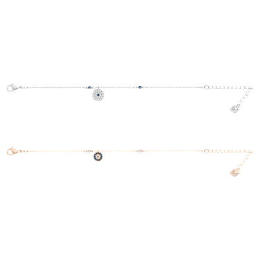 Crystal Wishes bracelet Set 2 Evil eye Blue Mixed metal finish Swarovski