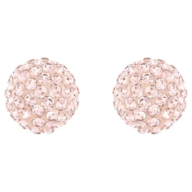 Blow stud earrings, Pink, Rose gold-tone plated - Swarovski, 5528456