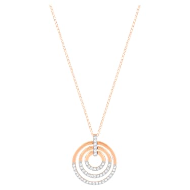 Circle Anhänger, Runde Form, Weiß, Metallmix - Swarovski, 5528565