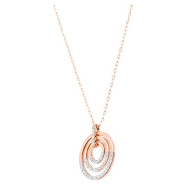 Circle Anhänger, Runde Form, Weiß, Metallmix - Swarovski, 5528565