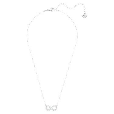 Latisha 项链, Infinity, 白色, 镀铑 - Swarovski, 5528911