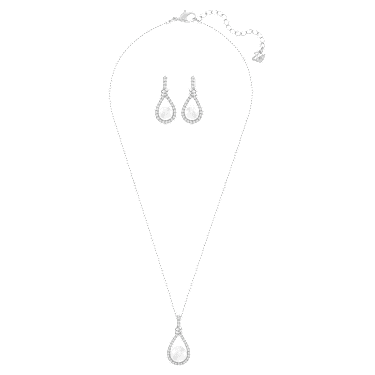 Parure Enlace, Blanc, Métal rhodié - Swarovski, 5528959