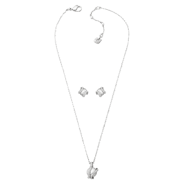 Nude Set, Weiß, Rhodiniert - Swarovski, 5528964
