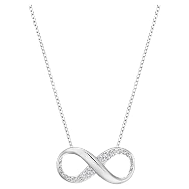 Exist 펜던트, 인피니티, 화이트, 로듐 플래팅 - Swarovski, 5529395