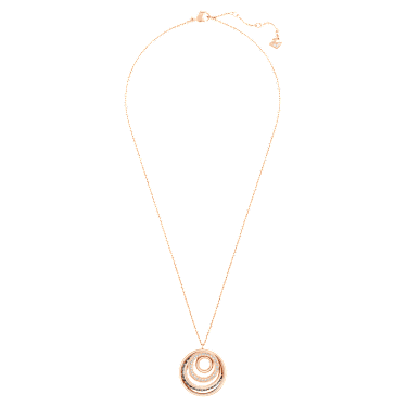 Pingente Dynamic, Modelo redondo, Cinzento, Lacado a rosa dourado - Swarovski, 5529579