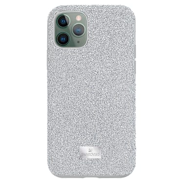 High smartphone case, iPhone® 11 Pro, Silver tone | Swarovski