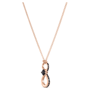 Swarovski rose top gold infinity necklace