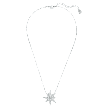 Havasi gyopár medál, világos, többszínű, ródium bevonattal - Swarovski, 5534887