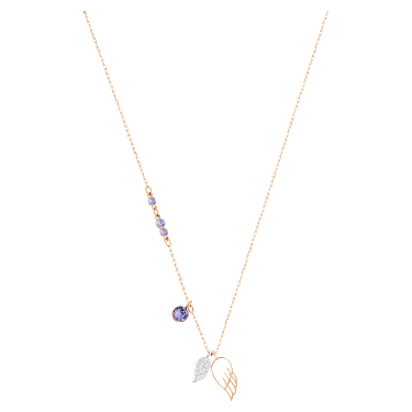 Přívěsek Symbolica, Křídla, Fialový, Pokoveno v růžovozlatém odstínu - Swarovski, 5535523