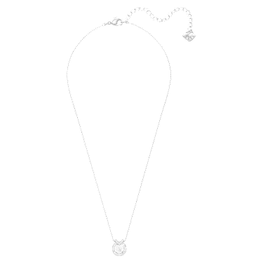 Colgante Bella V, Talla redonda, Blanco, Baño de rodio - Swarovski, 5535526