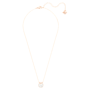 Pendente Bella V, Taglio tondo, Bianco, Placcato color oro rosa - Swarovski, 5535528