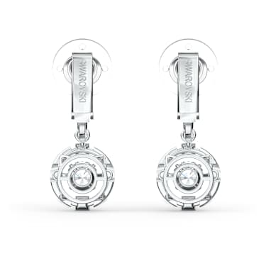 Una クリップイヤリング, ミックスカット, ホワイト, ロジウム・プレーティング - Swarovski, 5543697