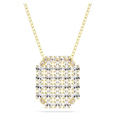 Náhrdelník Exalta, Bílá, Pokoveno ve zlatém odstínu - Swarovski, 5558691